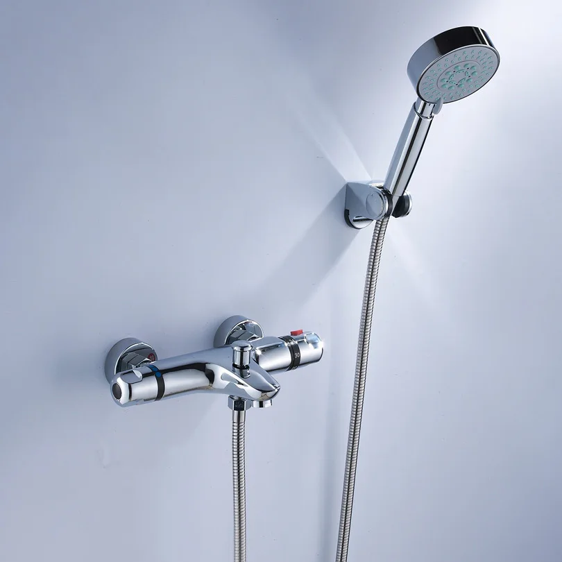 

temperature simple bathtub shower faucet set hot and cold faucet all copper main bathroom thermostatic faucets shower nozzle
