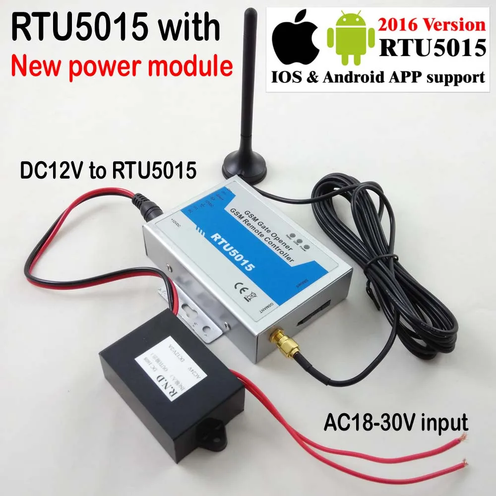 Free shipping RTU5015 Wireless GSM gate opener Remote access controller 1 Relay Output 2 font b