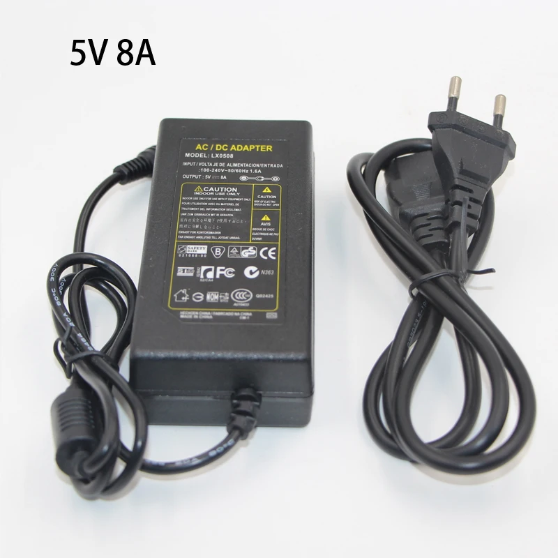 AC DC адаптер зарядное устройство AC 100-240 В к DC 5 В 1A 2A 3A 4A 5A 6A 8A переключатель питания трансформатор для светодиодной ленты света CCTV камеры