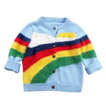 Детские свитера милый 3D Радуга пуловеры с длинными рукавами Новое поступление наряды синий 12M-6Y GW93