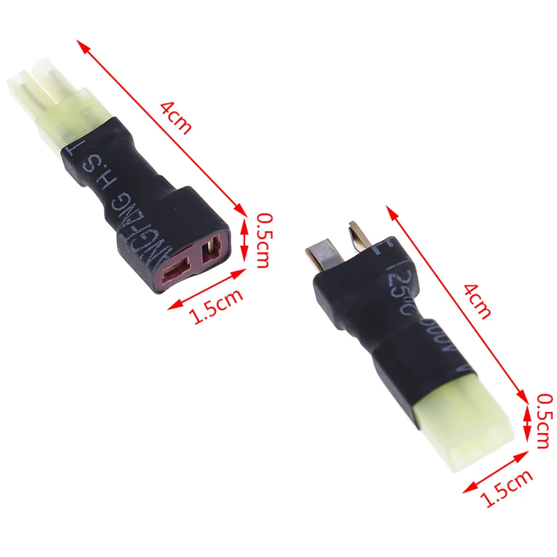 

High Quality 2Pcs/set Wireless T Plug Male / Female to Mini Tamiya Female / Male T Plug Connector Adapter