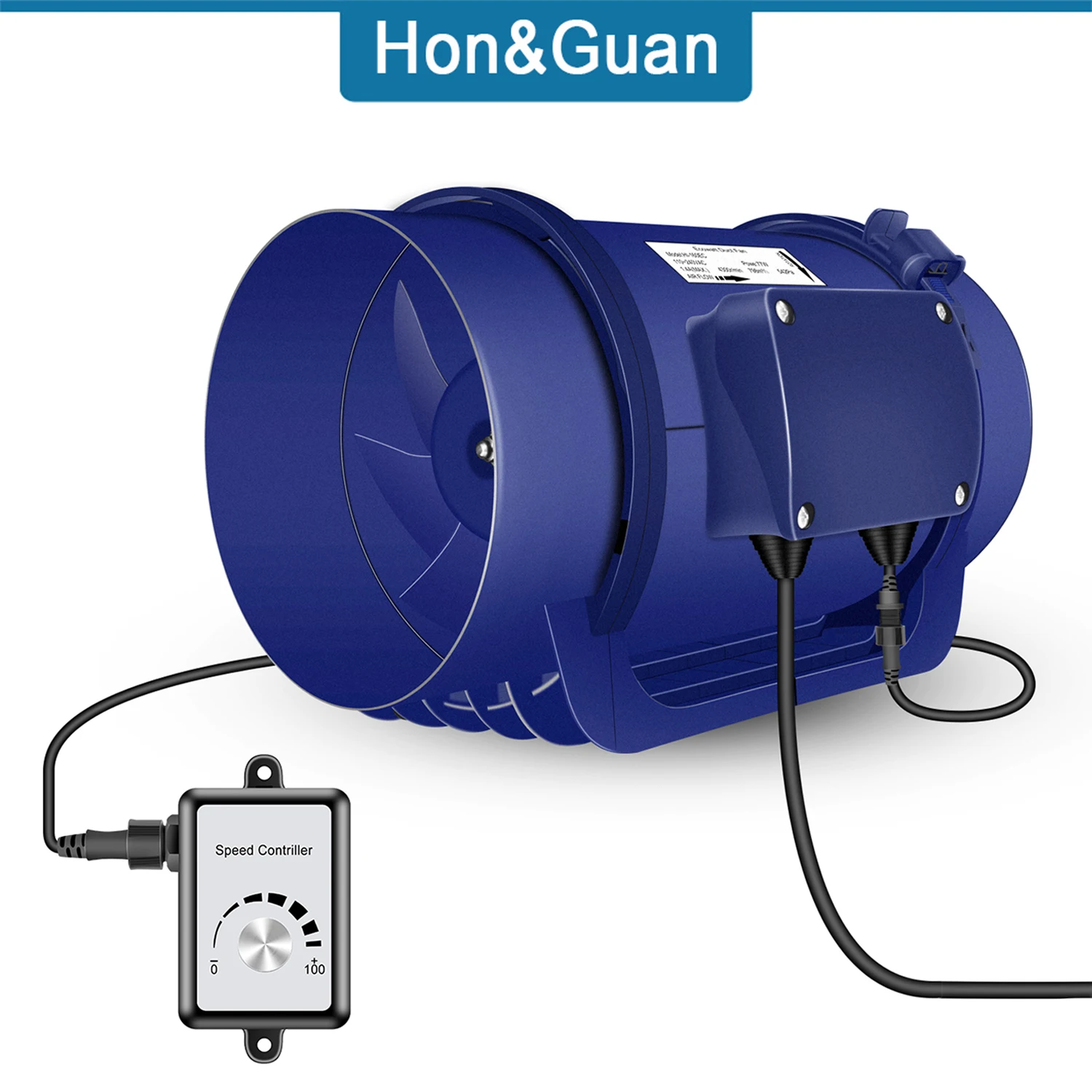 

Energy Efficient Inline Duct Fan; 6 8'' Ventilation with Variable Speed Controller, 110 220V Extractor Exhaust Fans for Bathroom