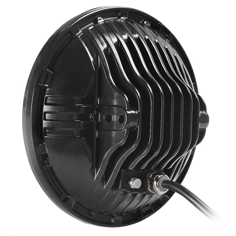 7 Headlight - 5D 105W Round Black Motorcycle High Low Beam Projector LED DRL Headlamp for Harley Jeep Wrangler lightss