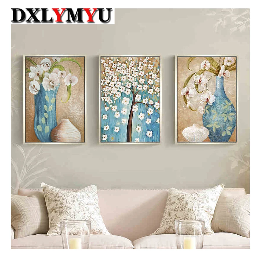 

Diamond mosaic full square diamond embroidery needlework diy diamond painting cross stitch kits Flower Picture Home Decor