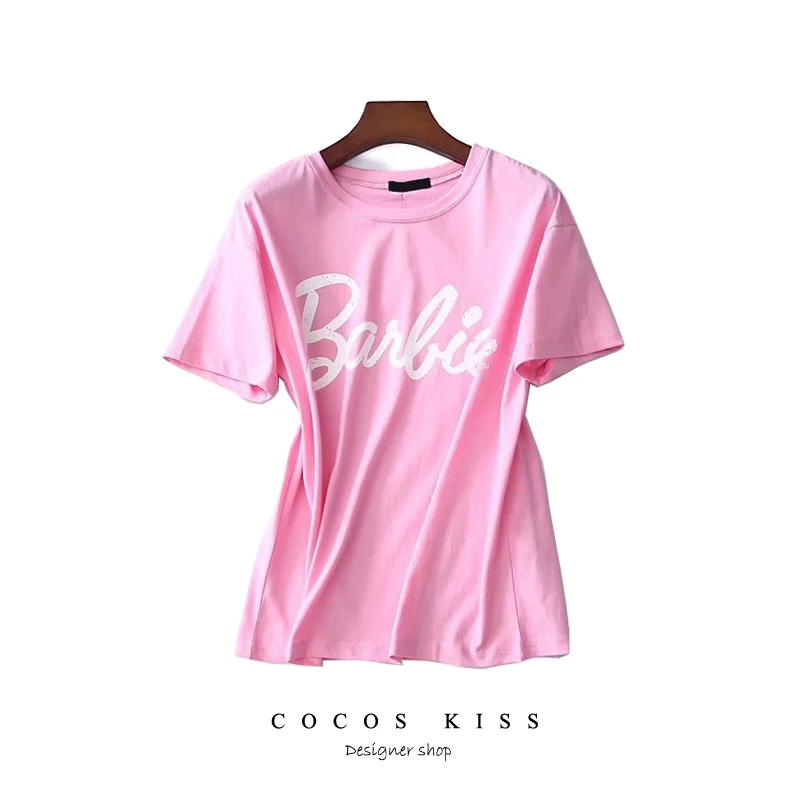 Summer Women Preppy Style T shirt Cute Letters Print T shirt Short