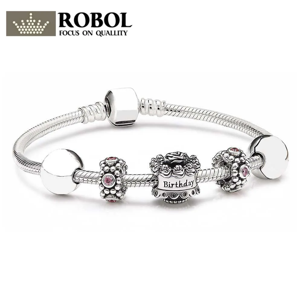 

ROBOL Book Di 100% 925 Sterling Silver SALE - BIRTHDAY GIFT SET fit DIY Original charm Bracelets jewelry A set of prices