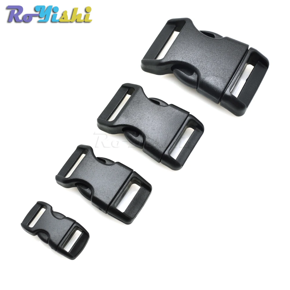 10 قطعة/الحزمة piastic الجانب الافراج مشبك منحني 550 سوار paracord الكلب طوق الظهر حزام حزام 10 ملليمتر 15 ملليمتر 20 ملليمتر 25 ملليمتر