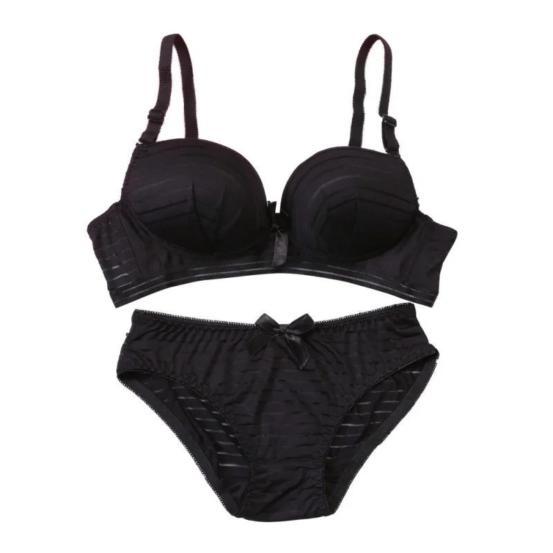 Women Cotton Bra Sets Convertible Straps Push Up Padded Wire Free Bra