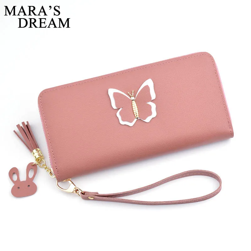 Mara's Dream 2019 новый длинный высококачественный Женский кошелек с бабочкой женский чехол с карманом для телефона сумочка женская сумочка