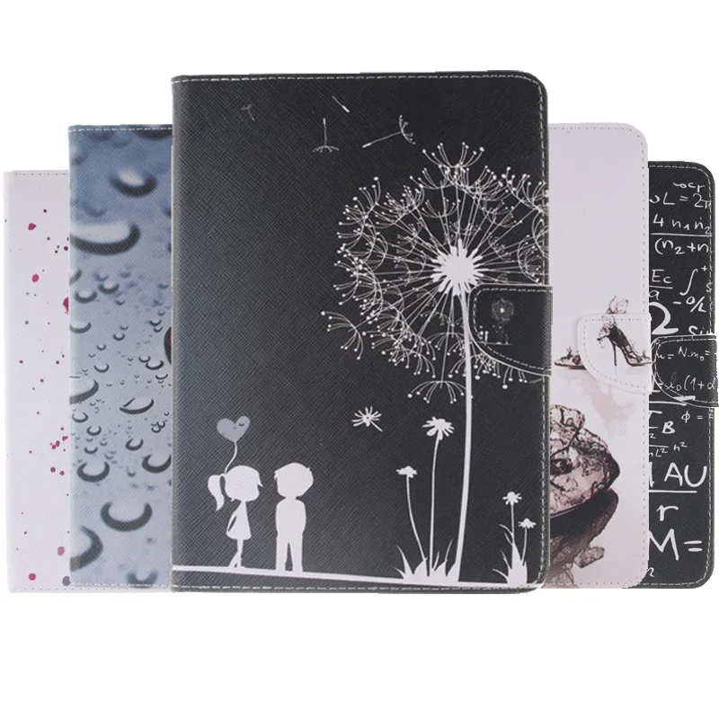 

Fashion Dandelion Lovers Painting PU Leather Case for Samsung Galaxy Tab 4 10.1 T530 T531 T535 with card slots case+film+pen