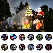 Водонепроницаемый Рождественский проектор день рождения лист прожектор для Хэллоуина лазерное рождественское освещение 12 слайдов сценическое освещение эффект IL