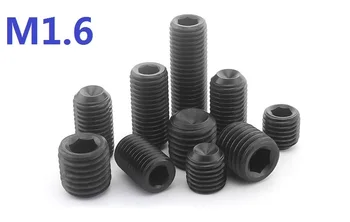 

200pcs/Lot 12.9 Grade Carbon steel M1.6*2/2.5/3/3.5/4/5/6/8MM Hex hexagon Socket Head Cap Screw Bolts set screws with cup point