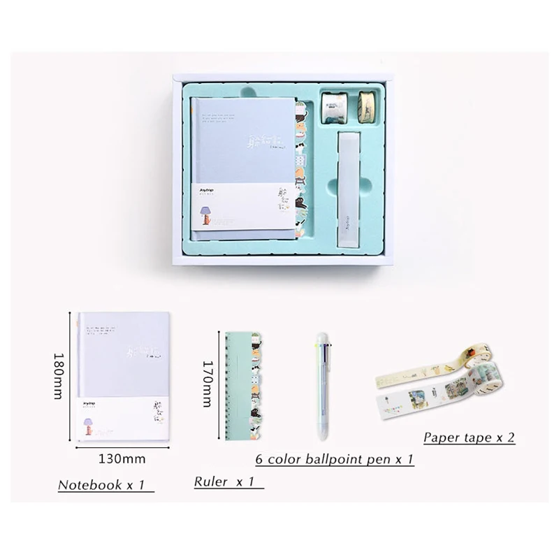 

Kawaii Hardcover Notebook Set Cute Stationery A5 Notebook Journals Weekly Monthly Daily Diary Planner Office School Student Gift