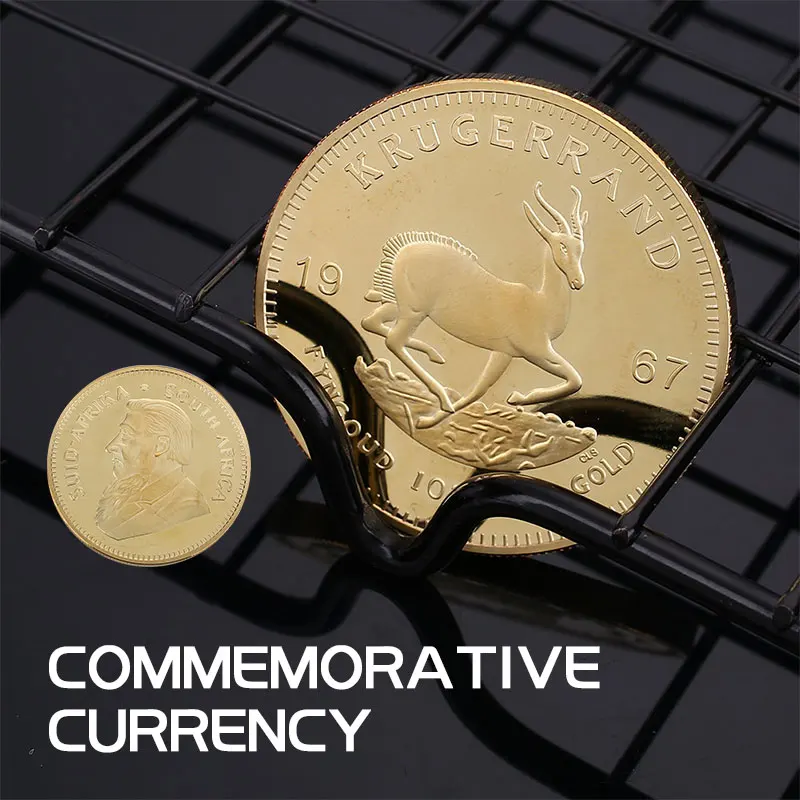 

Souvenir Coin KRUGERRAND Gold-Plated Beneficial Commemorative Coin Gift Double Sided Favorite Collection Coin Ornaments