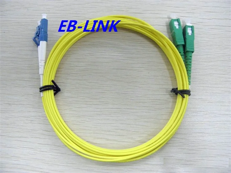 

LC/PC-SC/APC,20Meters Optical Fiber Patch Cord Cable,3.0mm Diameter,Singlemode 9/125,LC-SC