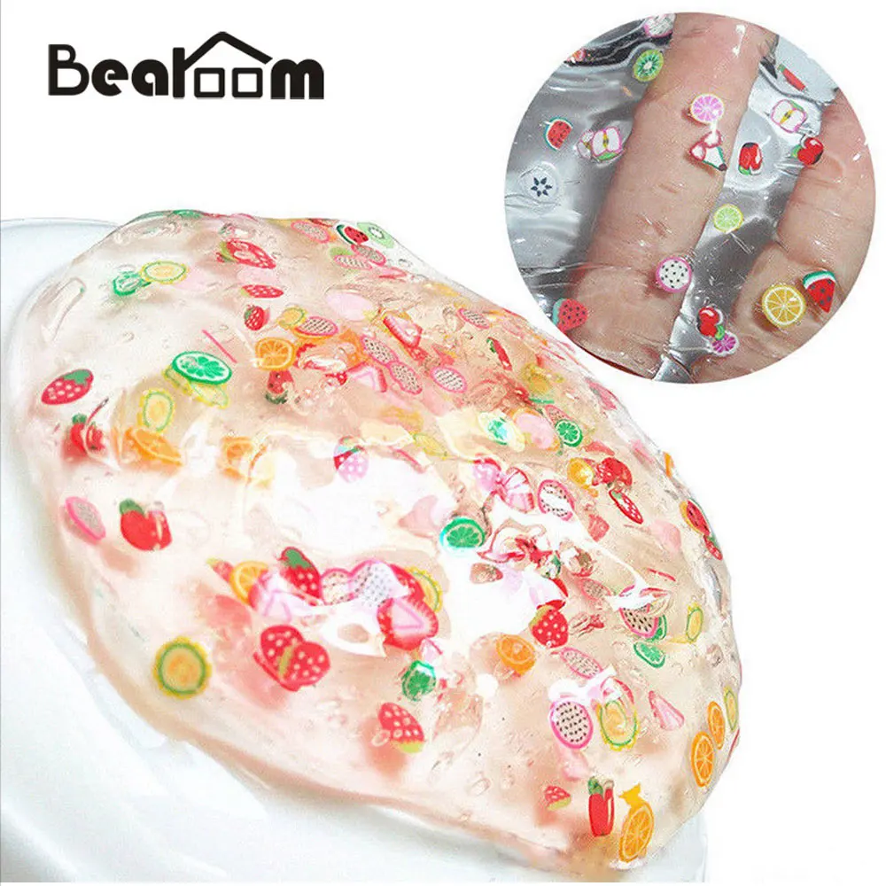 Bearoom Slime Toy Fruit Modeling Clay Funny Clear Clay Non Stick Hand Antistress Learning Education Toys For Children As Gift