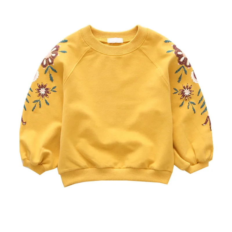 

Spring Baby Girls Tops Clothes Girls Long Sleeve Kids Sweatshirts Flower Print Children Girl Clothing Top Autumn Winter 1-6Y