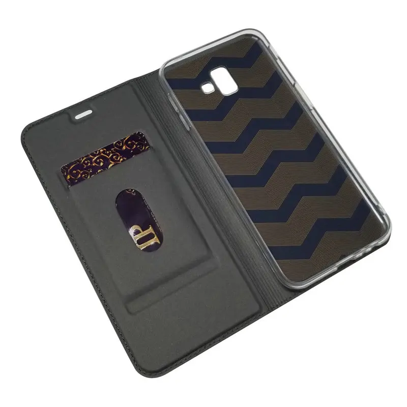 WIERSS кожа флип чехол для Samsung Galaxy J6 плюс + SM J610F 2018 J600F J600G отделения карточек кошелек
