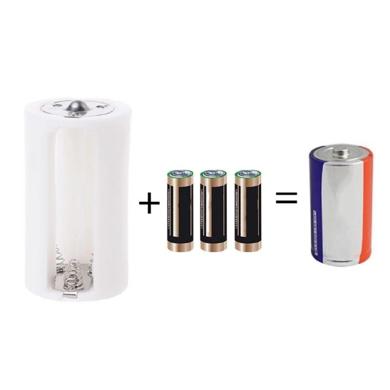 

4PCS 3 AA To D Size Battery Holder Converter Adapter Switcher Plastic Battery Case Box