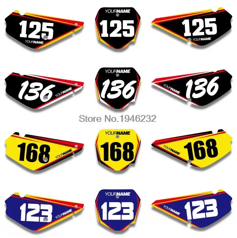 

Custom Number Plate Backgrounds Graphics Sticker & Decals For SUZUKI RM85 2002-2015