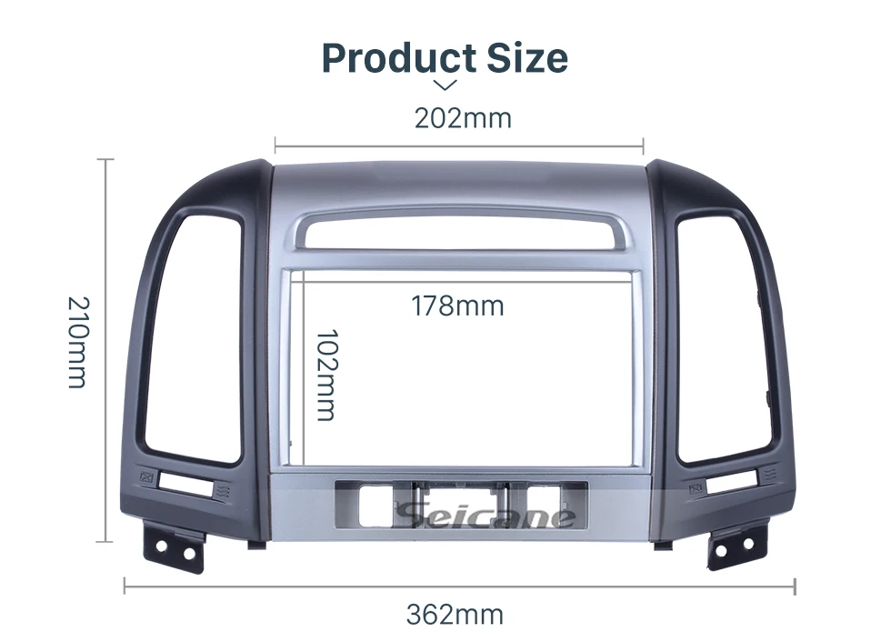 Seicane In Dash 2 DIN Автомобильная стереофоническая панель радио установка рамка Dash ободок отделка комплект для 2006 2007 2008-2012 HYUNDAI SANTAFE