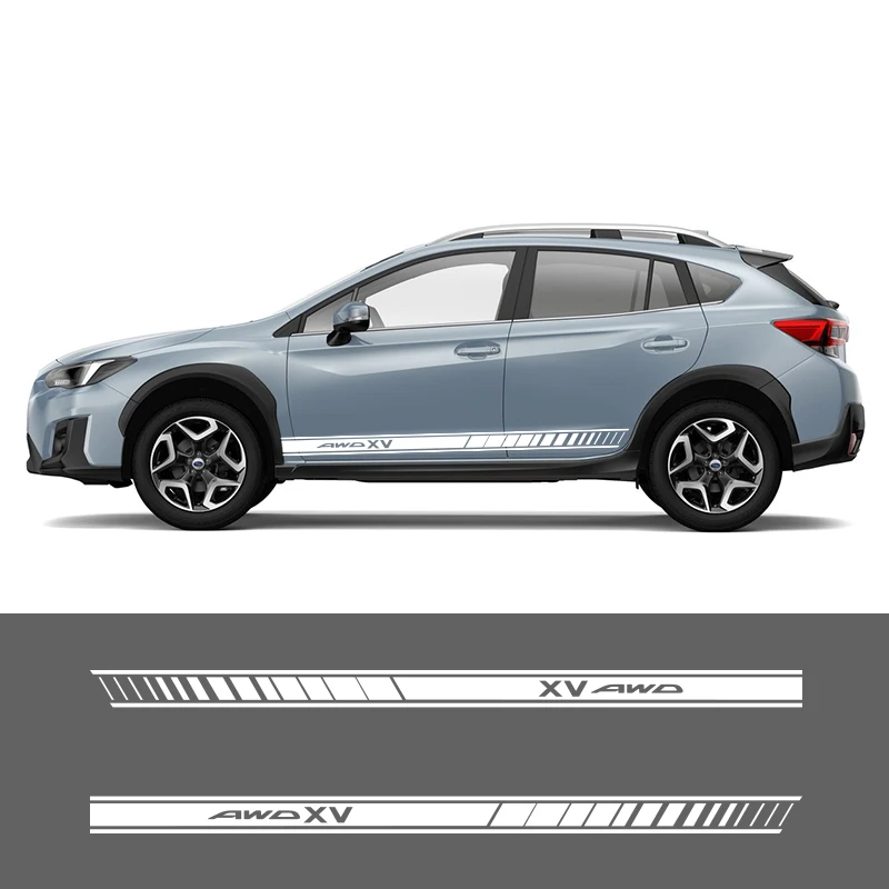  2 Sides XV Car Graphics Vinyl Side Stripes Auto Sticker Decals Car Styling For Subaru XV