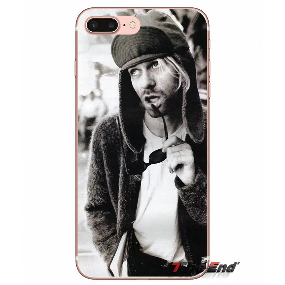 Курт Кобейн рок группы Нирвана Великобритании ТПУ чехол для iPhone X 4 4S 5 5S 5C SE 6 6S 7 8 Plus
