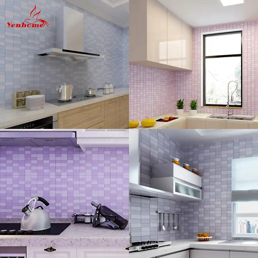 Kitchen Backsplash Tiles Pvc Mosaic Wallpaper Bathroom Waterproof