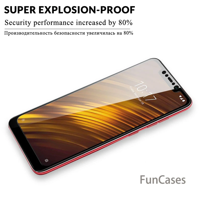 Для Xiaomi Pocophone F1 закаленное стекло полное покрытие 9H 2.5D Премиум протектор экрана
