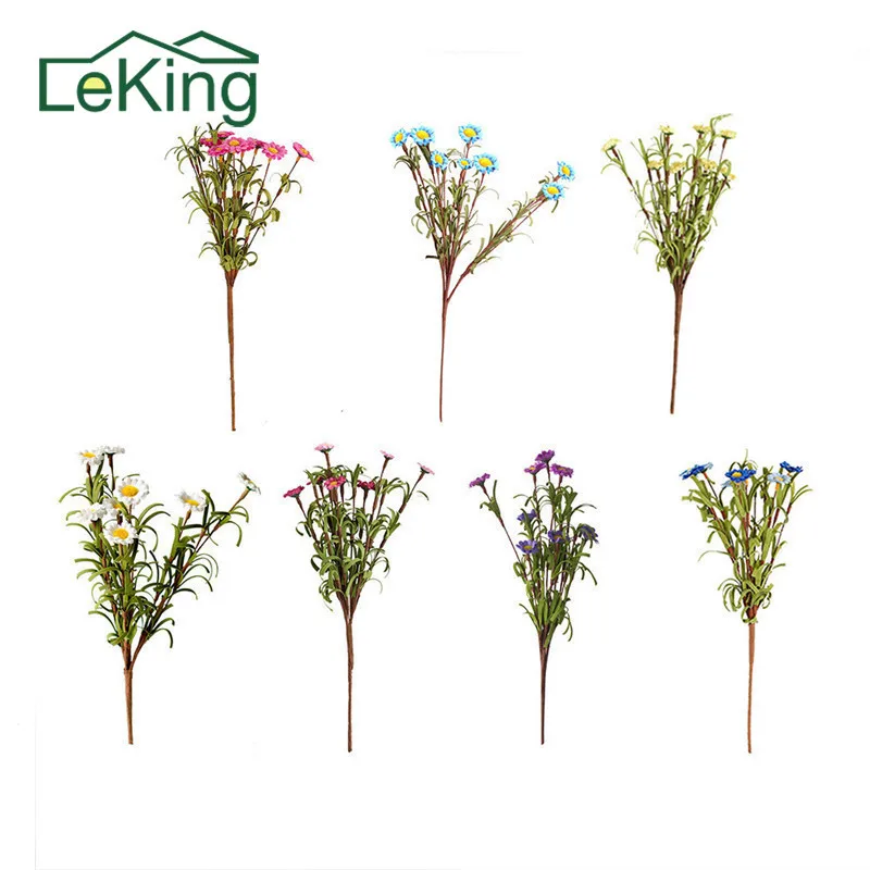 

8 Head Artificial Daisy Flowers Simulation Flower For Wedding Balcony Festive Party Home Garden Decorations
