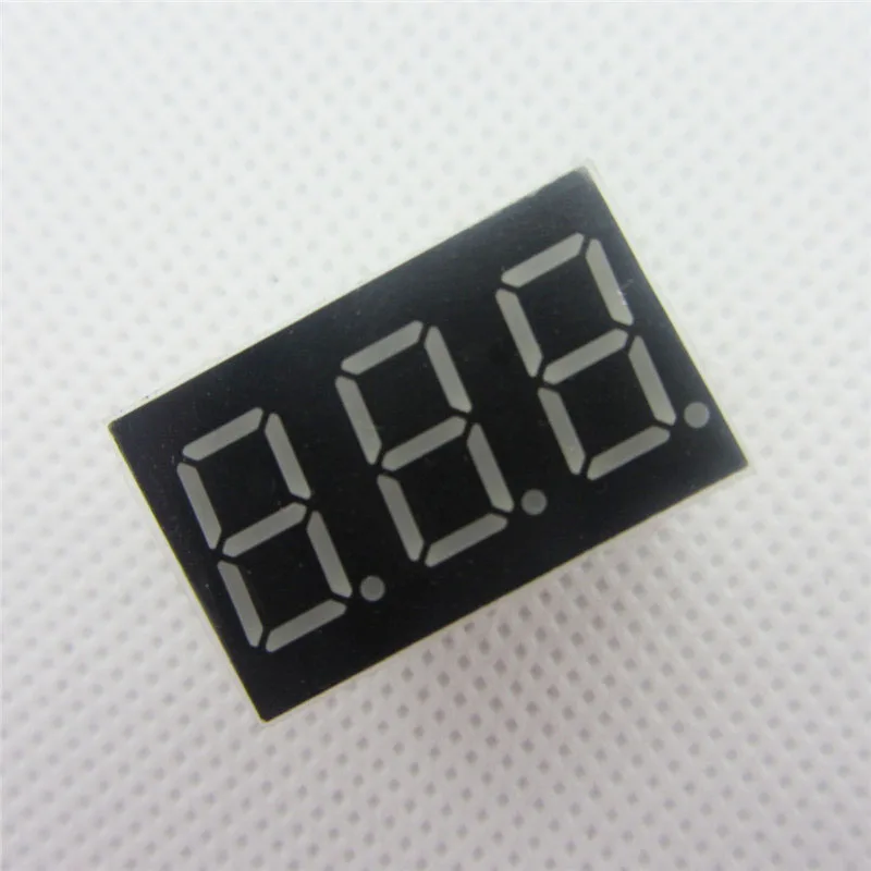

Big Sale!!! 10pcs 3bit 3 bit Common Anode Positive Digital Tube 0.36" 0.36in. Red LED Display 7 Segment Digit 7 Segment