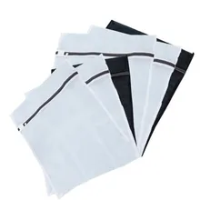 6 шт стиральный мешок из сетчатой ткани бюстгальтер белье защита стирка, сушка мешок с молнией домашняя сетка для стирки одежды мешок корзина 2 размера