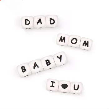 

26pc DIY Baby Teething Teething Toys Chew Teething Necklace Beads for Teethers Necklace Alphabet English Letter Baby Teether