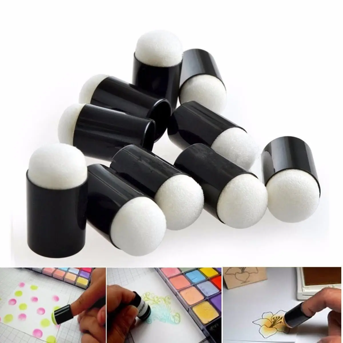 HENGHOME 50Pcs/bag painting Finger Sponge Daubers For Paint Ink Pad