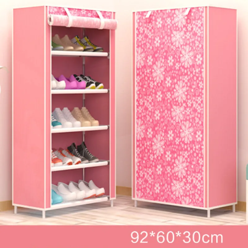 

Simple Multi Layer Shoe Rack Oxford Cloth Galvanized Tube Assembled Storage Closet for Home Furniture Hallway Shoe Organizer