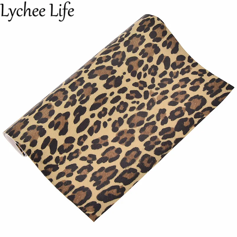Lychee Life леопардовая искусственная кожа ткань PU A4 29x21 см Ткань DIY Современная
