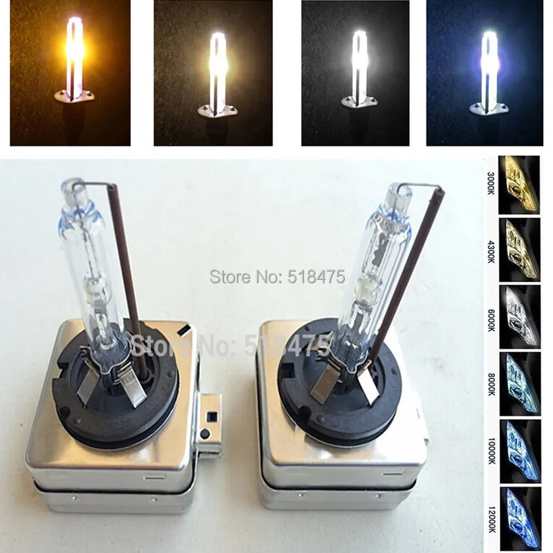 

2PCS 35W Xenon Bulb HID Lamp Globe D1S D3S 4300K 5000K 6000K 8000K 12000K for HID KIT Replacement of Car Headlight