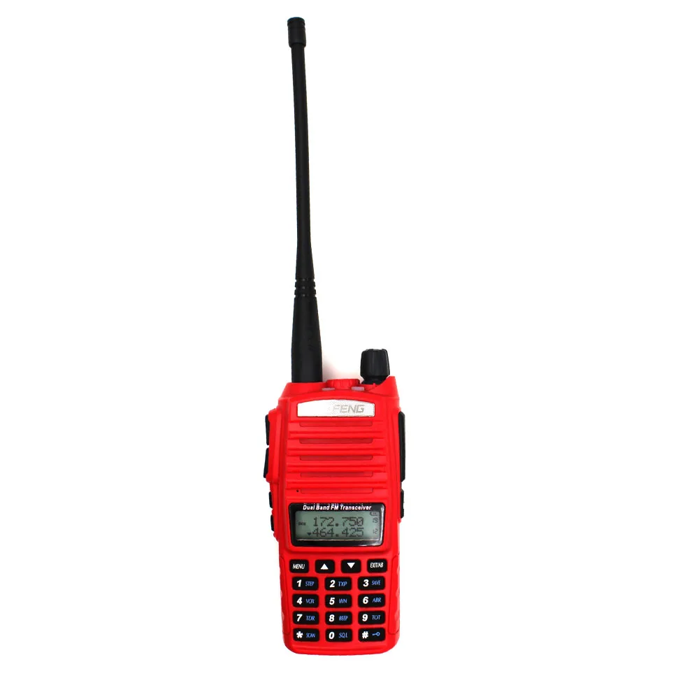 BaoFeng UV-82 иди и болтай Walkie Talkie “иди и 5 Вт 136-174 МГц& 400-520 МГц двухстороннее радио Любительское радио Baofeng Радио BaoFeng uv82 - Цвет: Красный