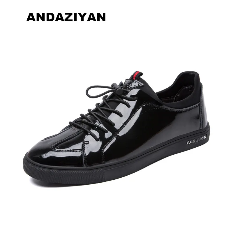 Estilo Couro Britânico Sapatos branco Masculinos Liso De Preto PrHEqwTP