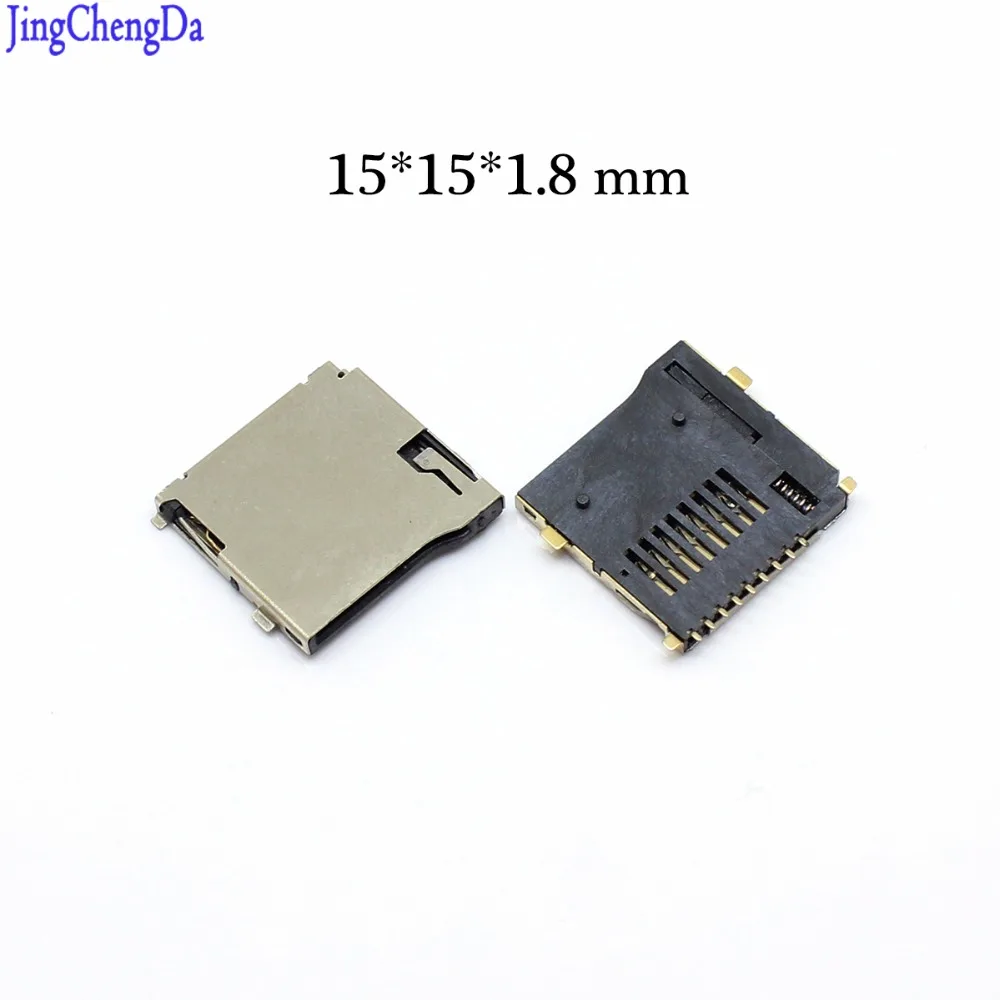 

JCD 9 pin Micro SD card slot connectors TF card deck, fit for phone tablet Vehicle Navigation The pop-up 15*15*1.8 mm