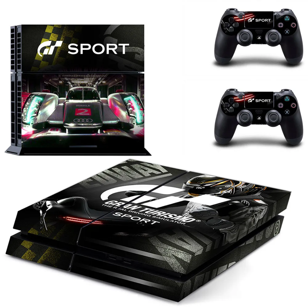 Горячая крутая спортивная модель Gran Turismo защитные наклейки для Playstation 4 PS4 наклейка на консоль для PS4 2 контроллеров чехлы