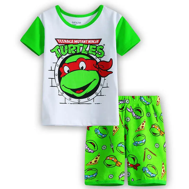 

Summer Short Sleeve Cartoon Children Sleepwear Character Clothes Pajama Suits For Boys Girls 2-7Y Kids Boys Pajamas Sets