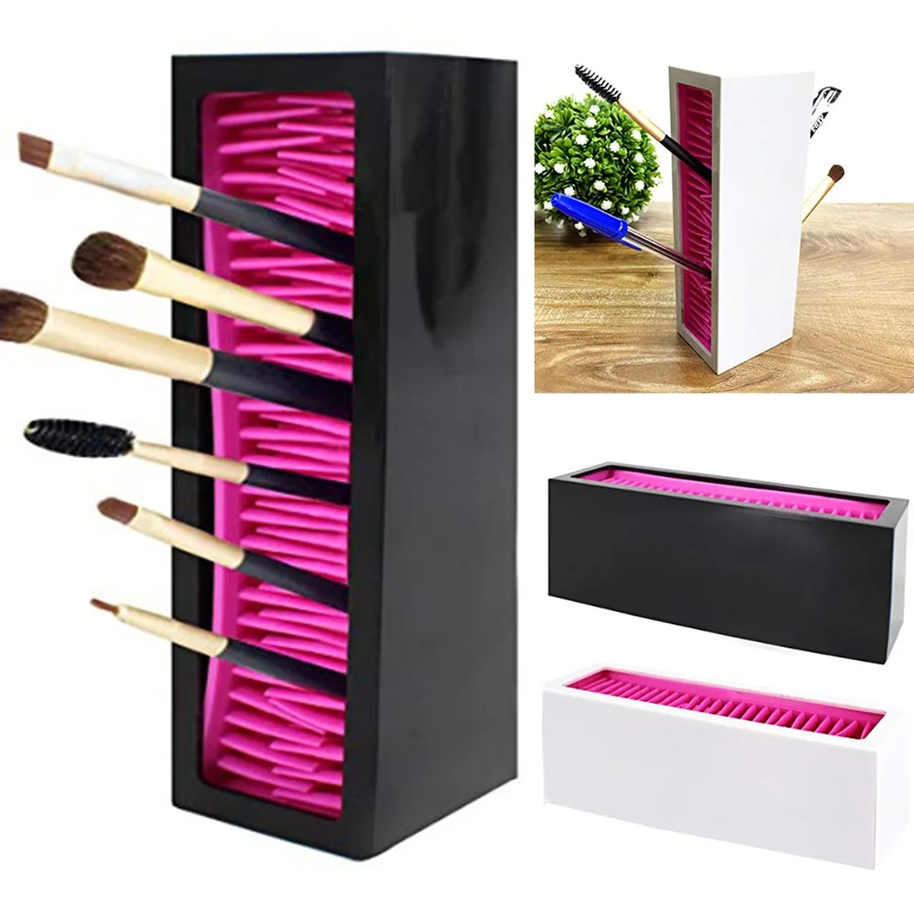 Makeup Brush Set Organizer Cosmetic Dry Rack Drying Brush Shelf Box