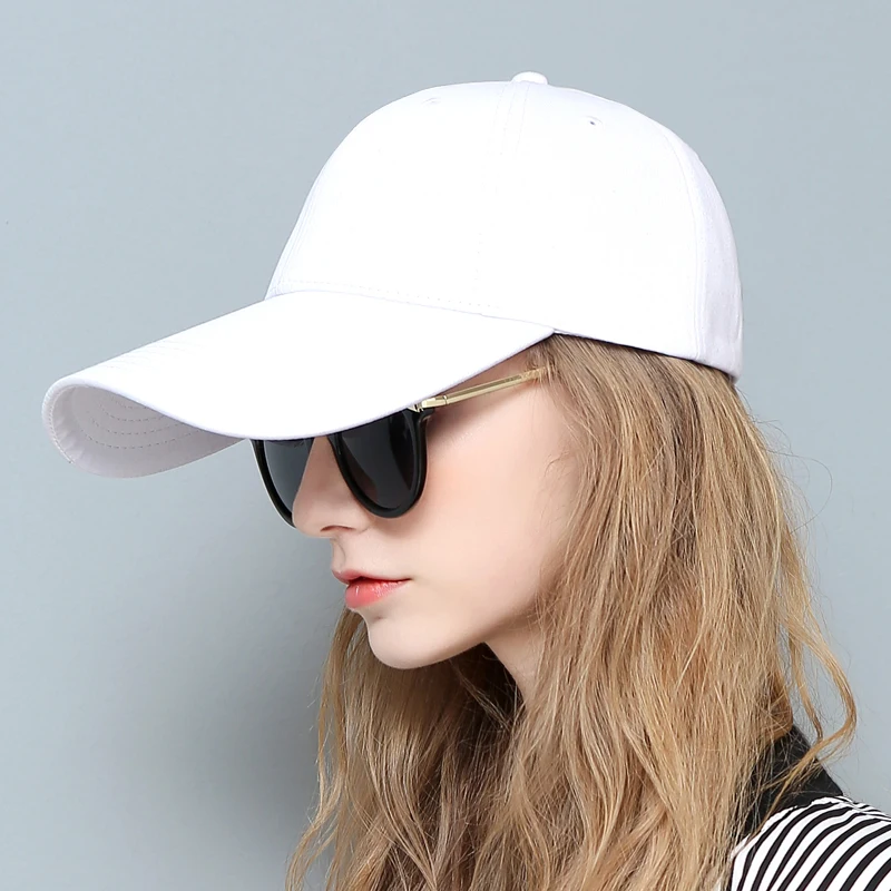 

2018 Promotion ! Balck White Baseball Cap Women Hat Summer Autumn Trump Cap Men Pure Color Caps Outdoor Free Shipping