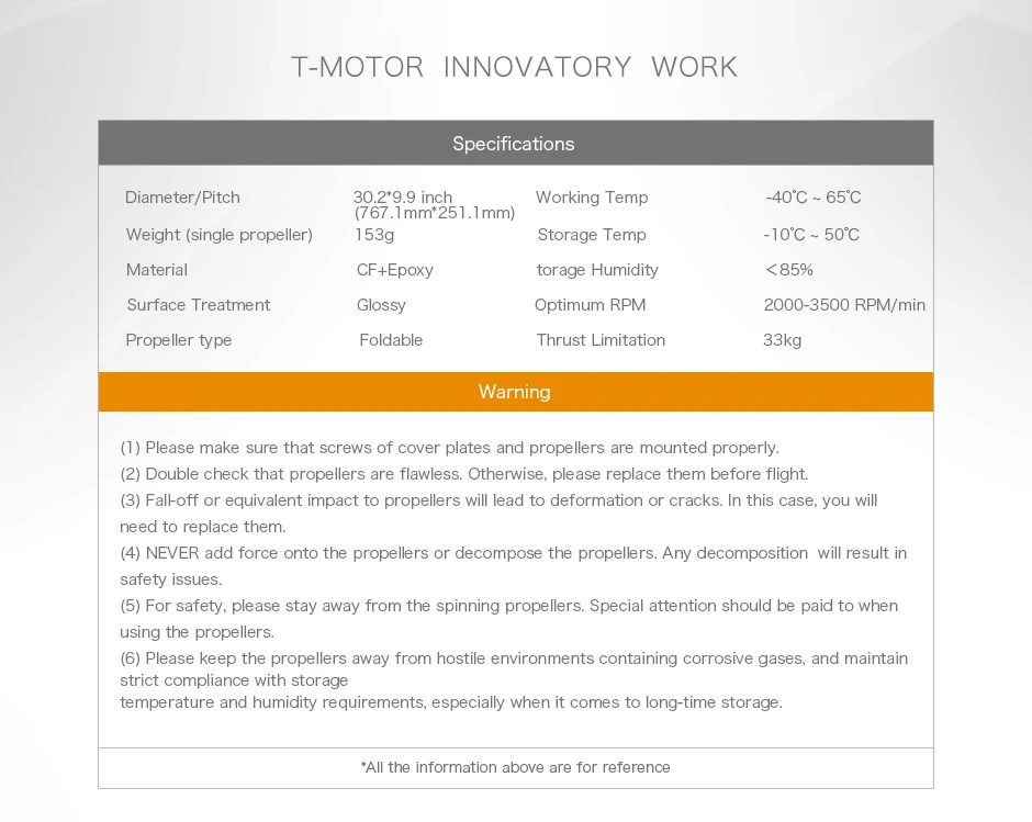 T-motor FA30.2x9.9 Folding Propeller - 2PCS/PAIR Carbon Fiber Prop For Rotor Brushless Motor Helicopter 10