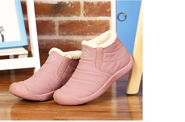 ADBOOV/Водонепроницаемые зимние ботинки; женская уличная зимняя обувь на меху; Легкие ботильоны без застежки; женская обувь для холодной погоды