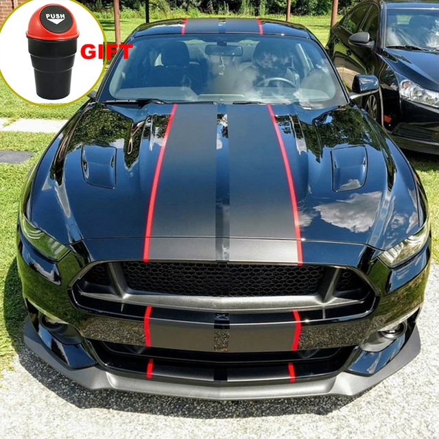 2015 2018 Car Wrap Stickers for Ford Mustang 2 color 10" Twin Rally