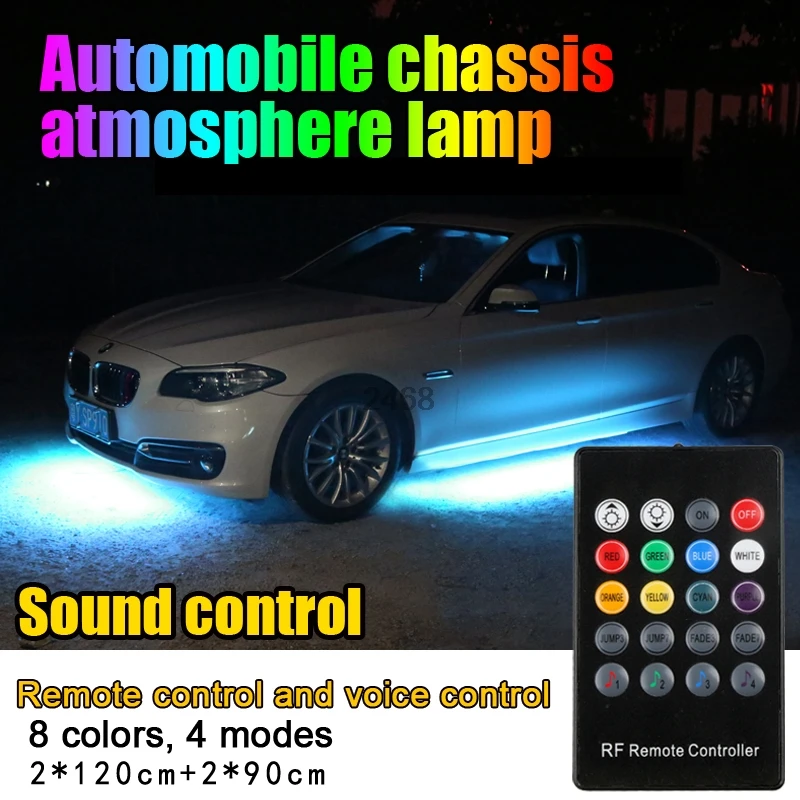 

Colorful Strip Under Car Tube Underglow Underbody Glow System Neon Light Kit 120cm 90cm