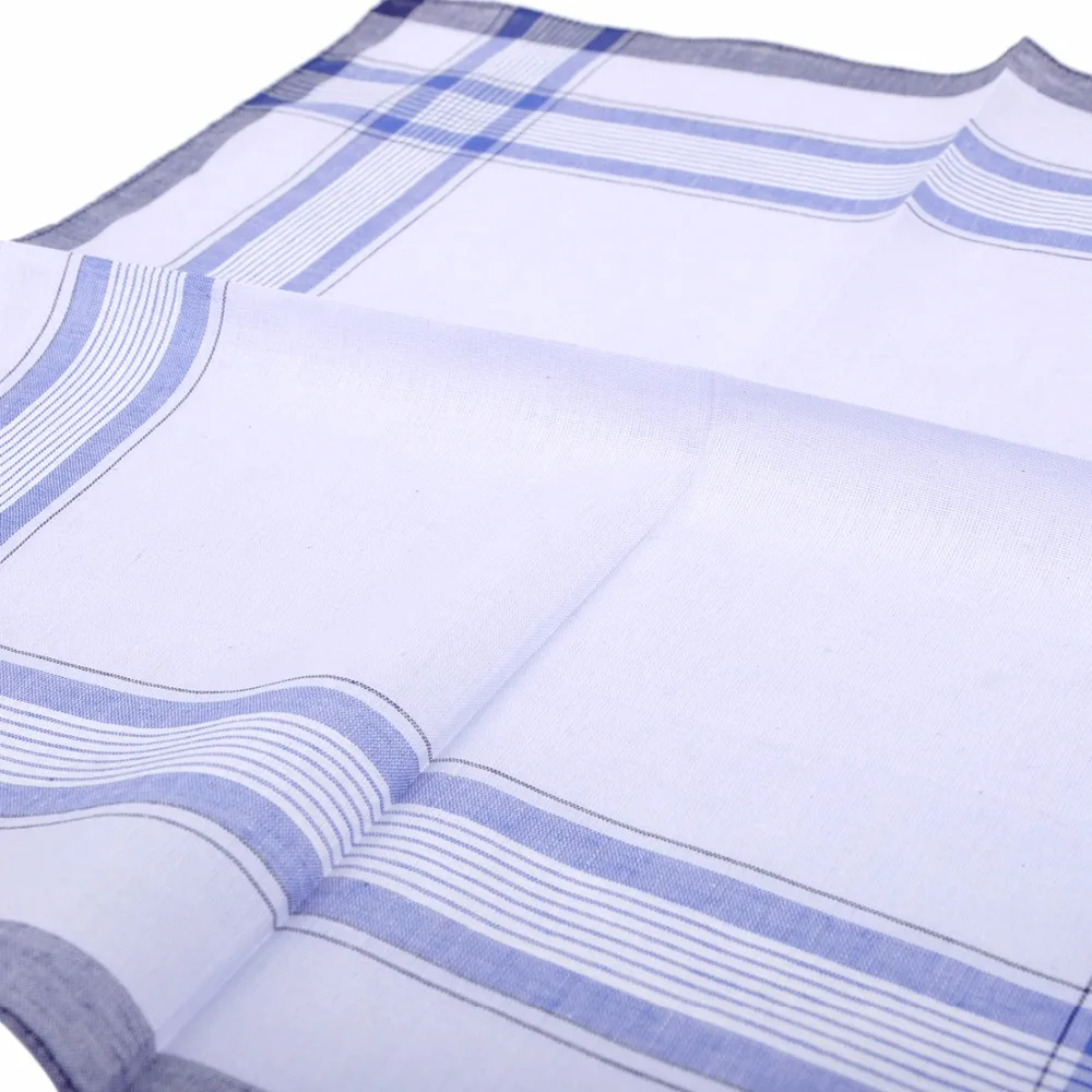 ciciTree 6pcs/set New Multicolor Square Stripe 100% Cotton Handkerchiefs 38*38cm Men Classic Patter