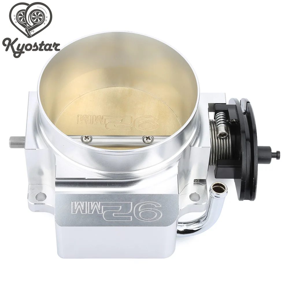 92mm silber Алюминий 92 мм 102 мм дроссельная заслонка для GM LS1 LS2 LS3 LS6 LSX TB1021S черный серебристый - Цвет: 92mm silber